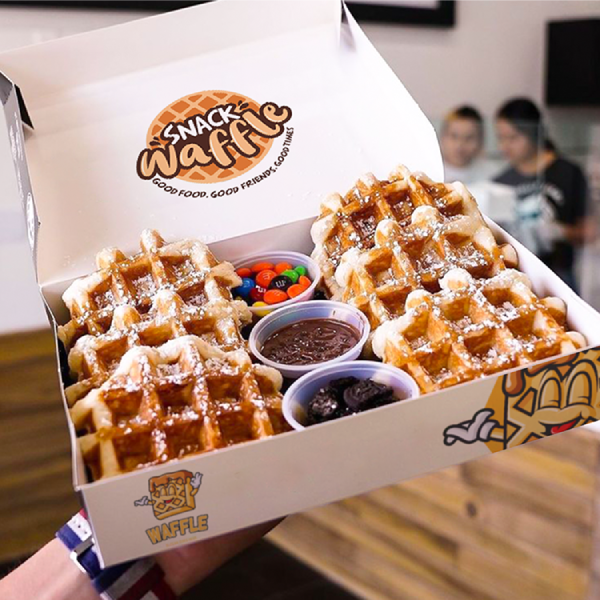 utCustom Printed Food Grade Foldable Pastry Takeaway Snack Cookie Donut Waffle Packaging Box