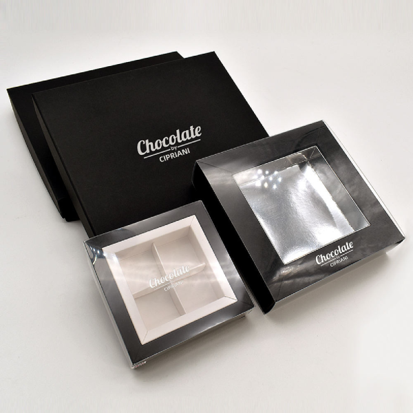 Custom Logo Cardboard Take away Food Paper Box with Clear Window Cupcake Cake Box for Packaging