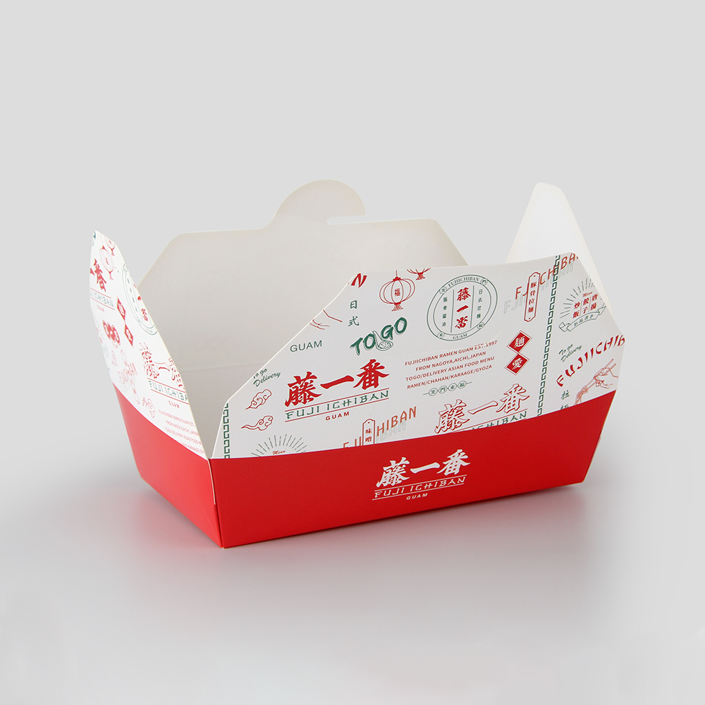 Chinese Meal Box Classic Folded Leak-Proof Wire-Handle for Restaurants Delivery and Events