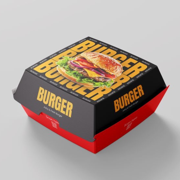 Printed Burger Boxes for Vibrant Takeaway Packaging