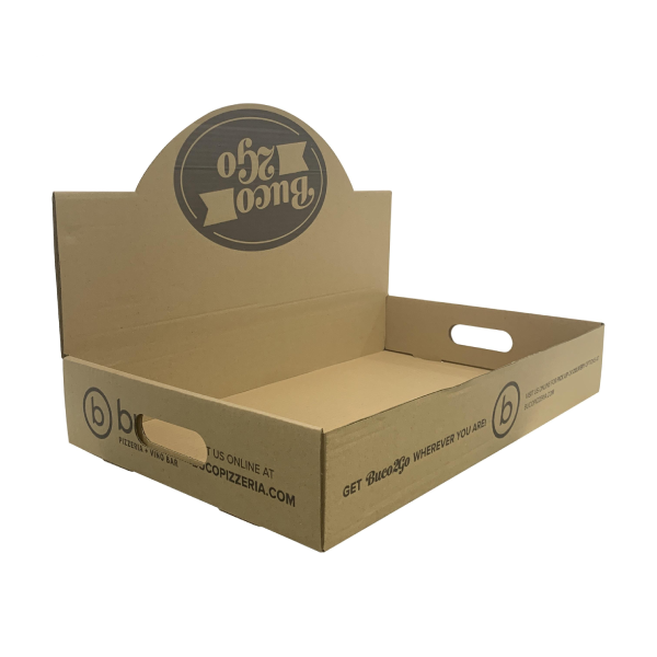 Sha Custom Logo Brown Kraft Packaging Cardboard Catering Takeaway Takeout Shawarma To Go Food Paper Container