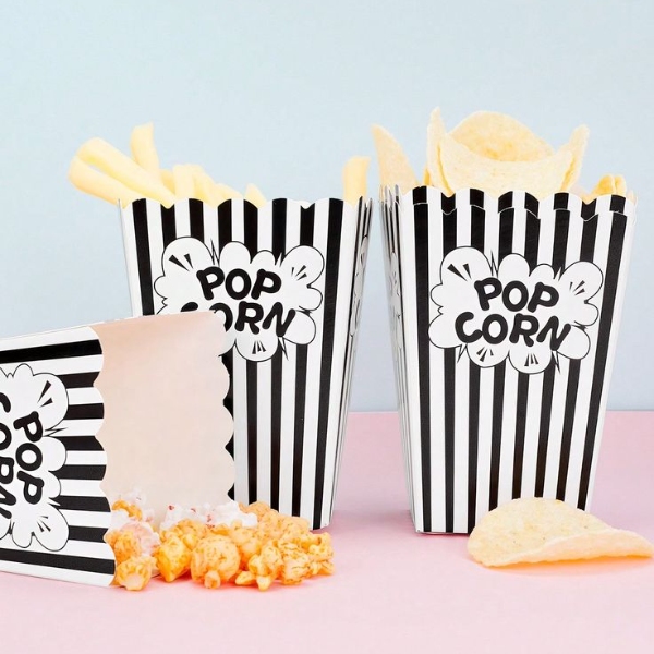 Tall Skinny Popcorn Box for Modern Cinemas and Events