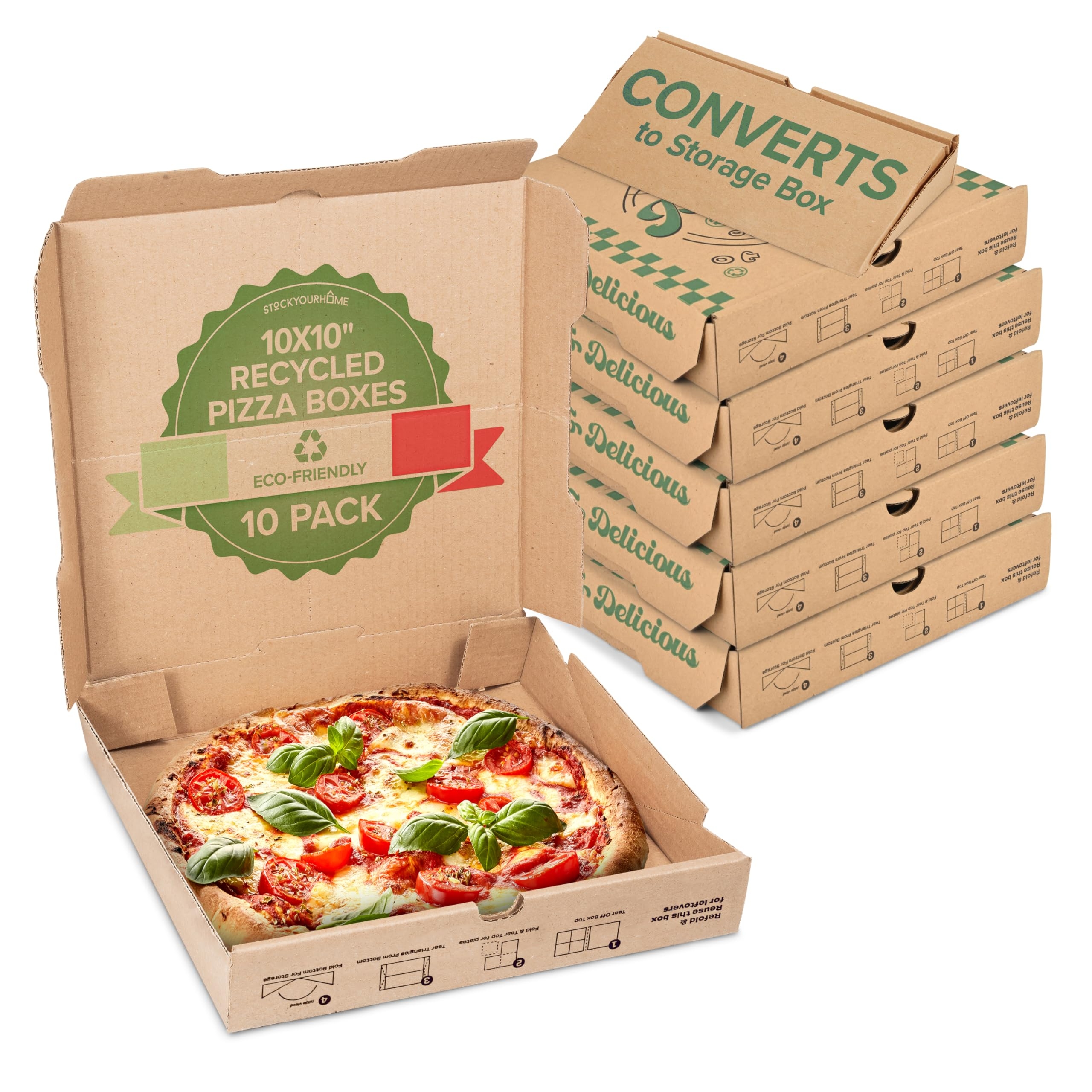 Pizza Box with Logo Printing for Takeout and Delivery Branding