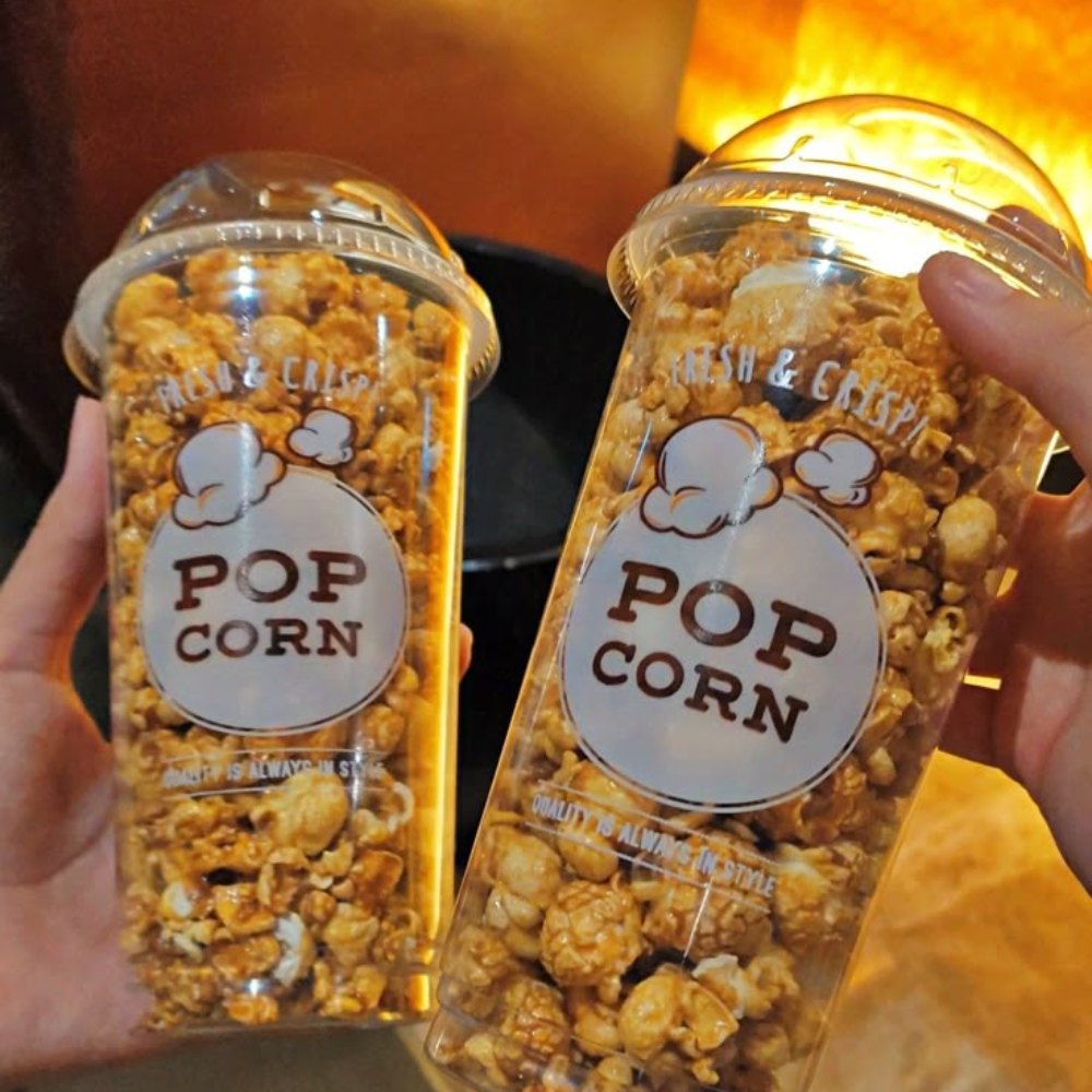 Covered Popcorn Cartons Designed for Takeaway and Foodservice Use