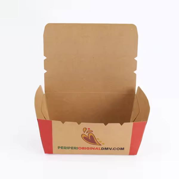 Custom Biodegradable Lunch Fried Chicken To-Go Take Out Paper Box Takeaway Fast Food Packaging Kraft Paper Container Boxes
