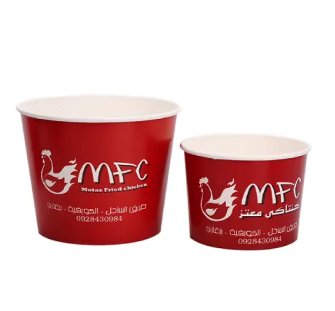 Custom Logo/Size Disposable Paper Popcorn Bowl/Box/Cup/Bucket Fried Chicken Bucket