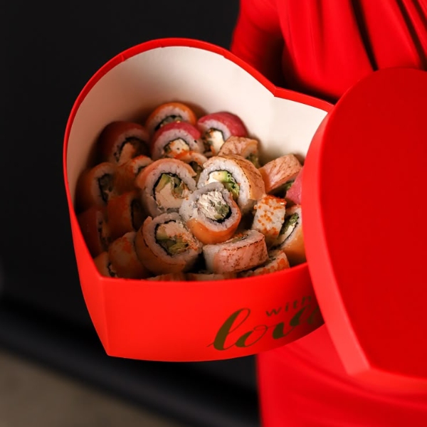 Heart Shaped Sushi Box for Special Occasions and Gifts