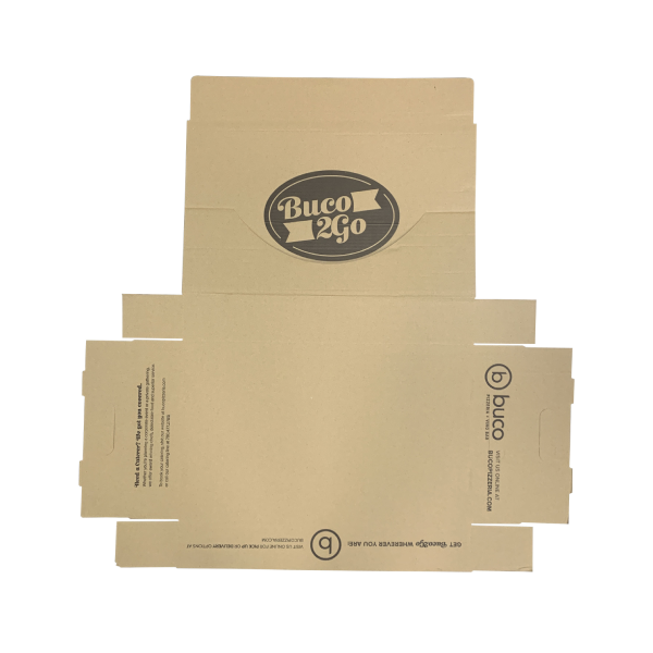 Sha Custom Logo Brown Kraft Packaging Cardboard Catering Takeaway Takeout Shawarma To Go Food Paper Container