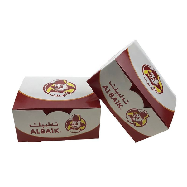 Custom Fried Chicken To Go Box Restaurant Pe Coated Paper Board Diecut Takeaway Boxes For Chips Take Out Food Container