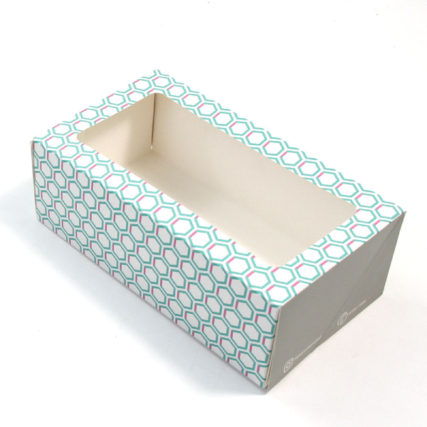 Wholesale Custom Folding with Window Multi-Color Printing Cake Box Dessert Bread Biscuit Cake Box Packaging