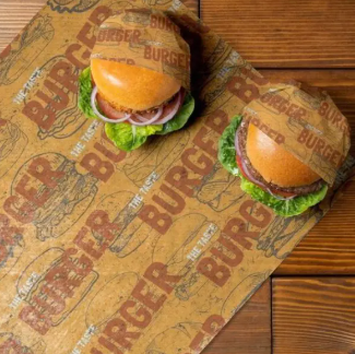 Custom Logo Print Disposable Wrapping Food Sheet Wax Deli Sandwich Packaging Burger Hamburger Wrap Greaseproof Paper for Food