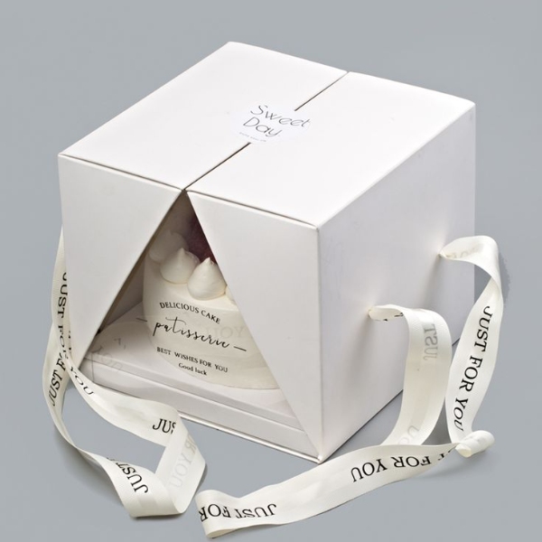 Elegant White Cake Boxes for Professional Bakery Packaging