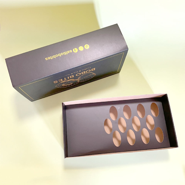 Wholesale Custom Printed Durable Corrugated Paper Packaging Black Luxury Mochi Donut Bouquet Boxes With Logo