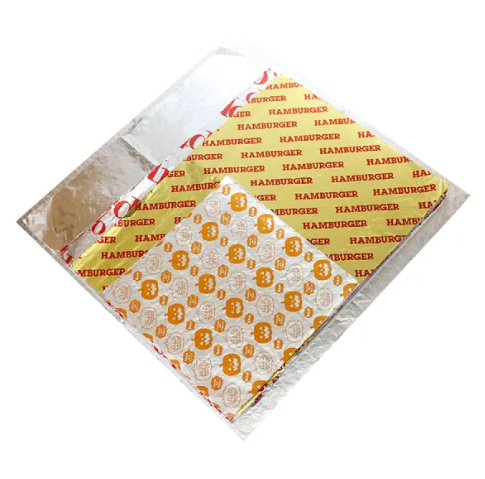 Customized Aluminum Foil Laminated Greaseproof Food Grade Paper Wrap Deli Mexico Burrito Tacos Burger Wrapping Paper Roll