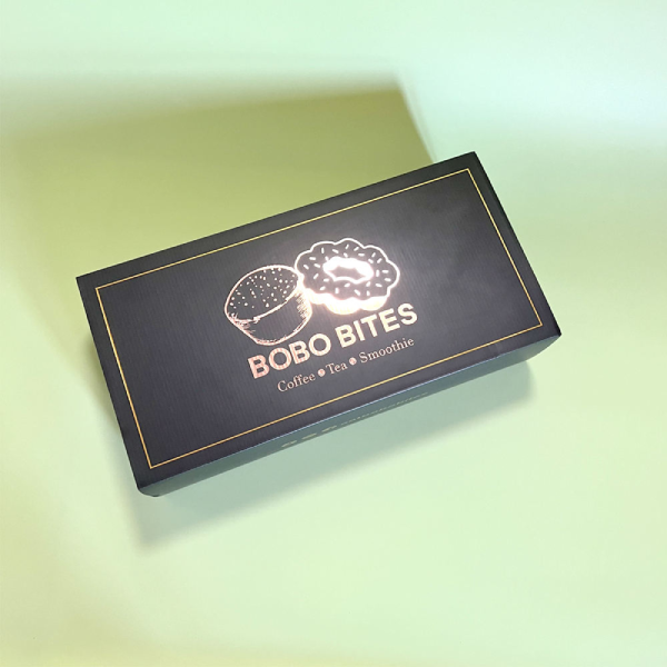 Wholesale Custom Printed Durable Corrugated Paper Packaging Black Luxury Mochi Donut Bouquet Boxes With Logo