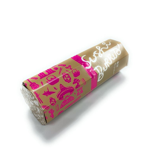 Custom Printed Food Grade Sushi Burrito Paper Box Take away To go Packaging Box With Logo